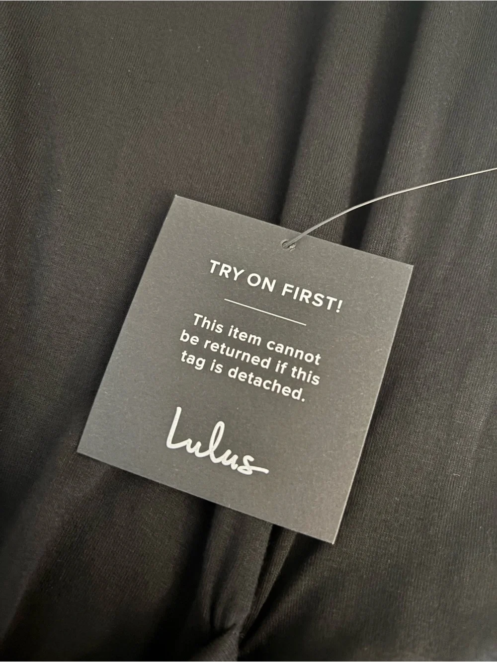 Lulu's Black Ruched Side Slip Dress